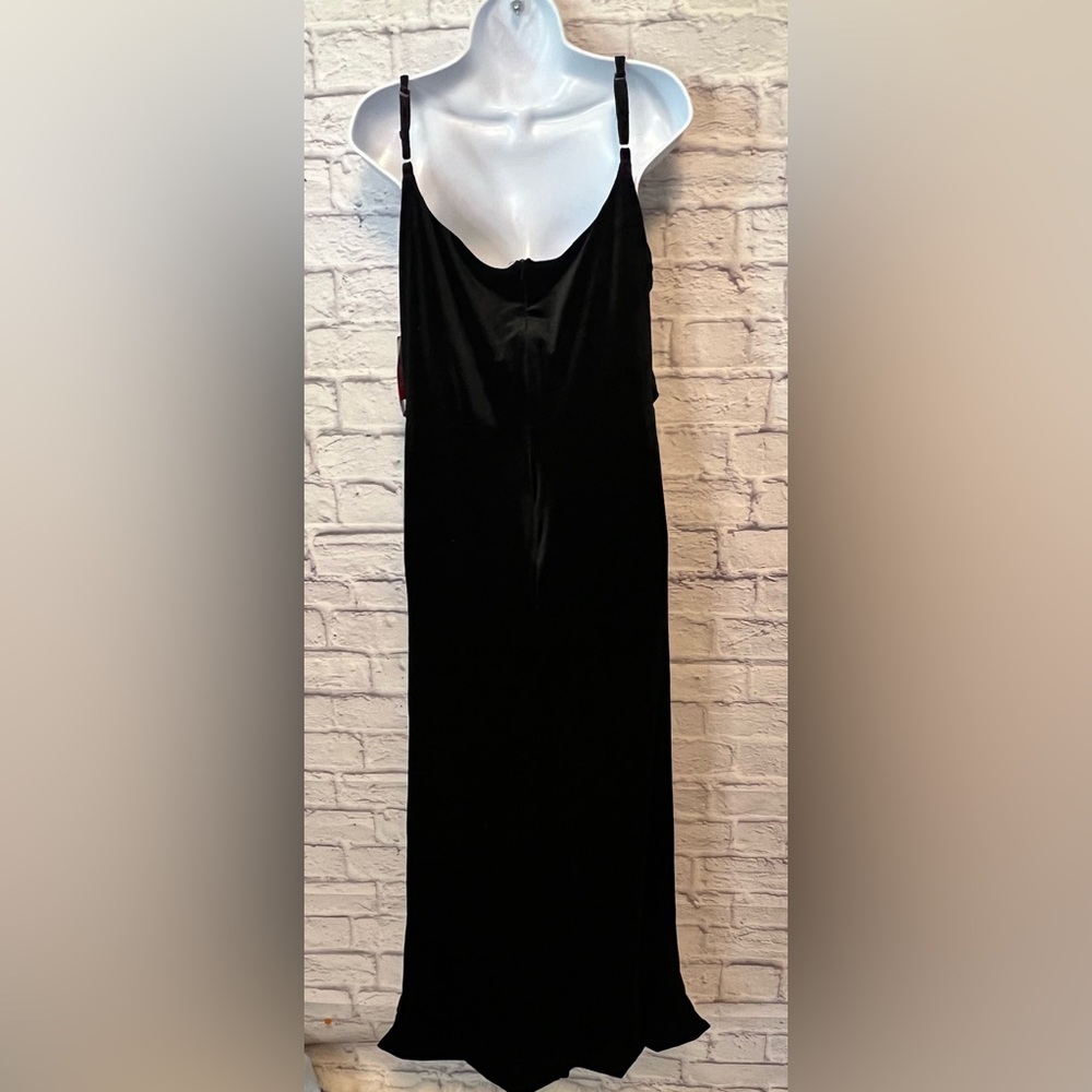 NWT JJs House Black Velvet Cowl Neck Formal Maxi Dress - Picture 3 of 5